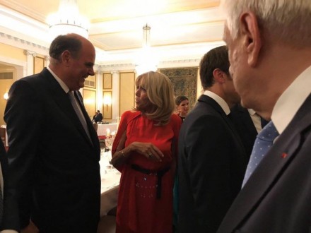  Από το δείπνο του Προέδρου της Δημοκρατίας με τον Πρόεδρο της Γαλλικής Δημοκρατίας και τη σύζυγό του, στις 10 Σεπτεμβρίου 2017